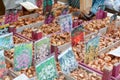 Flower bulbs on sale during spring fair in Italy