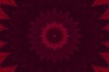 Flower burgundy pattern floral kaleidoscope. hypnotic