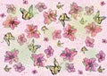 Flower & butterfly background