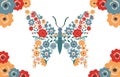 Flower butterfly concept Royalty Free Stock Photo