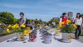 Flower Candle message stand at Hiroshima Peace Memorial park