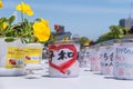 Flower Candle message stand at Hiroshima Peace Memorial park