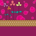 Flower card pattern design