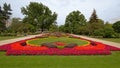 Flower carpet in Bastion Hill park, Riga Royalty Free Stock Photo