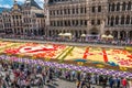 Flower carpet in Grand place Brussels Belgium 2016 Royalty Free Stock Photo