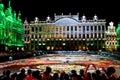 Flower Carpet show at the Grand Place in Brussels, Belgium Royalty Free Stock Photo