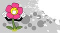 Flower cartoon funny background2 Royalty Free Stock Photo