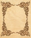 Flower carved frame