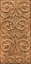 Flower carved on wood Royalty Free Stock Photo