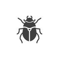 Flower chafer beetle vector icon