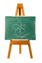 Flower on chalk board