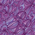 Flower circle purple line seamless pattern Royalty Free Stock Photo