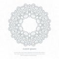 Flower circular background. A stylized drawing. Mandala. Stylized lace ornament. Indian floral ornament.