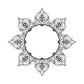 Flower Circular Ethnic Ornament Symbol Design Graphic