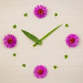 Flower clock Royalty Free Stock Photo