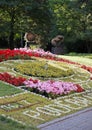 Flower clock in Podebrady Royalty Free Stock Photo