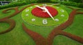 Flower clock in Geneve near Lake Geneva