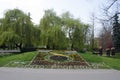 flower clock is one of the most important symbols of czech town podebrady....IMAGE Royalty Free Stock Photo