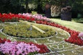 Flower clock in Podebrady Royalty Free Stock Photo