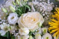 flower closeup, bunch of flowers - , white floral background