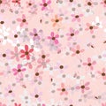 Flower color style stroke seamless pattern Royalty Free Stock Photo