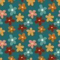 Beautiful seamless floral pattern background. Simples vector graphics. wallpaper. Royalty Free Stock Photo