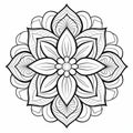 Elegant Printable Mandala Flower Coloring Pages For Adults