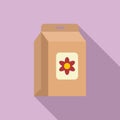 Flower compost icon, flat style Royalty Free Stock Photo