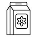 Flower compost icon, outline style