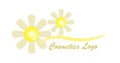 Flower cosmetics logo Royalty Free Stock Photo