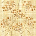 Flower Dandelions - seamless background - papyrus texture