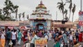 Flower decorated Gundicha mandir during car festival Puri Odisha India.