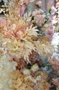 Flower decoration closeup. Beautiful flower patter