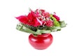 Flower decoration in a red vase Royalty Free Stock Photo