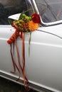 Flower decoration wedding car Royalty Free Stock Photo