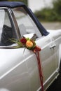 Flower decoration wedding car Royalty Free Stock Photo