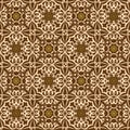 Flower design pattern on Indonesian traditional batik clothes with simple brown color design