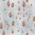 Flower digital print pattern background Royalty Free Stock Photo