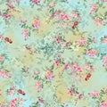 Flower digital print pattern background