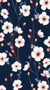 Flower digital seamless pattern, Flower Digital Papers. Generative AI