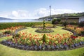 Flower display in park in Rothesay on Isle of Bute