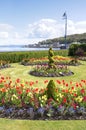 Flower display in park in Rothesay on Isle of Bute