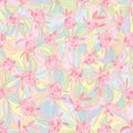 Flower draw style seamless pattern Royalty Free Stock Photo