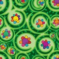 Flower dream swirl seamless pattern Royalty Free Stock Photo