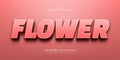 flower editable text effect illustration Royalty Free Stock Photo