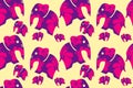 The flower in elephants and background. vector design. Royalty Free Stock Photo