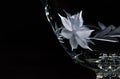 Flower Etching on Antique Glass Bowl