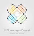 Flower export and import business icon
