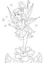 Flower fairy coloring page