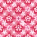 Flower five six pink effect seamless pattern Royalty Free Stock Photo